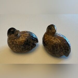 Vintage MCM Ceramic Quail Figurines